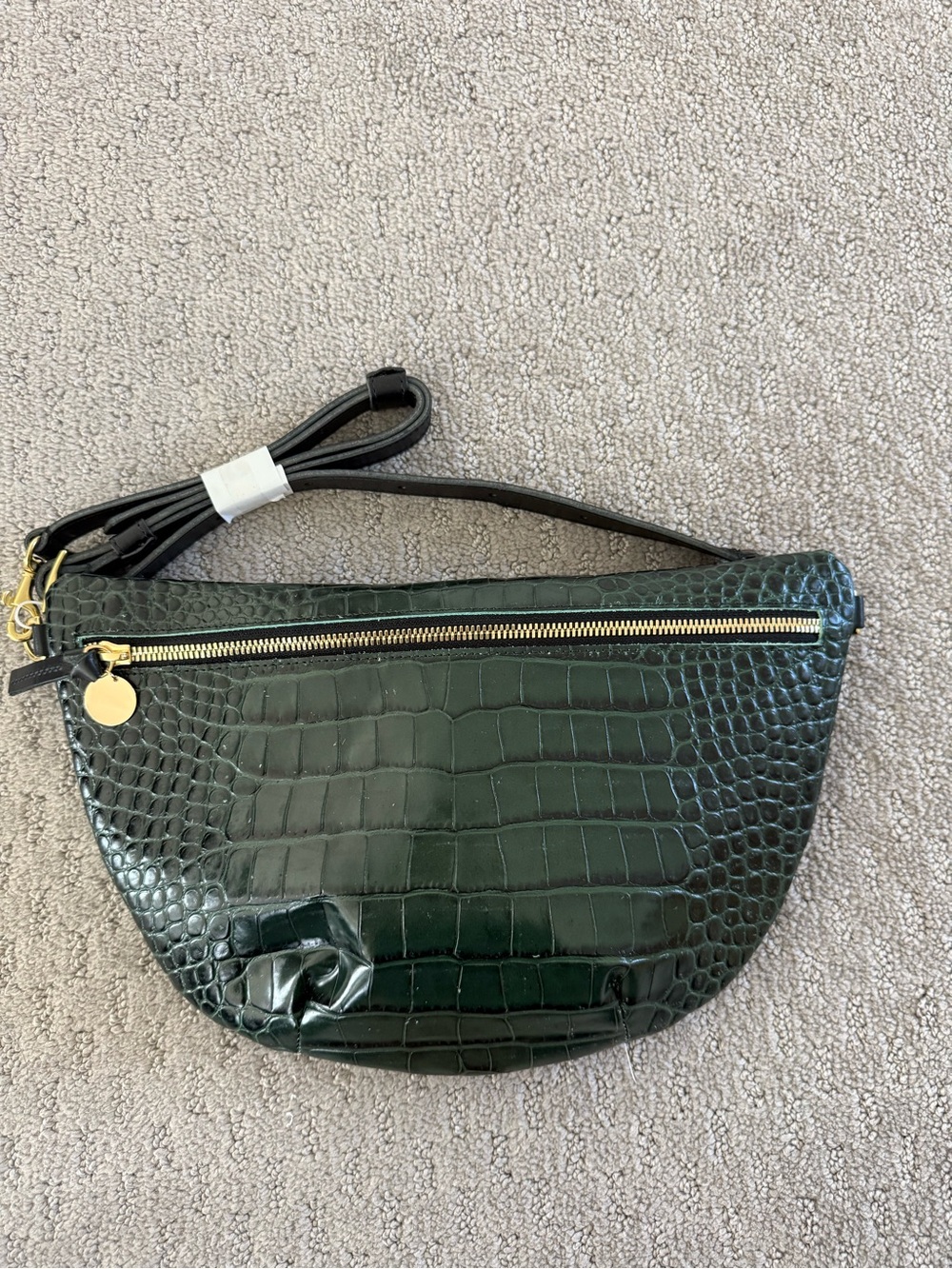 Clare V. Green Croco Grande Fanny Bag (NWOT)